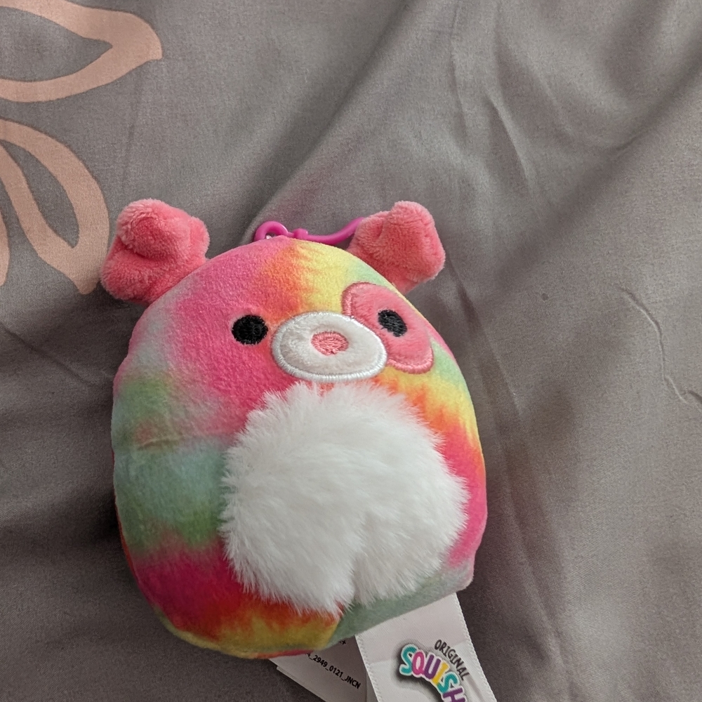 Squishmallows Pink and White Stuffed Animal